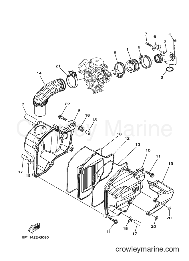 Yamaha Motors AT135 (5P14) [010] - INTAKE