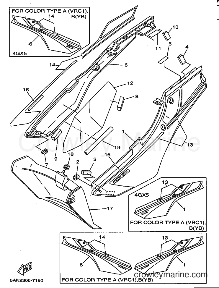 1997 Dirt Bike TDR125 - TDR125 (5AN2) [030] - SIDE COVER