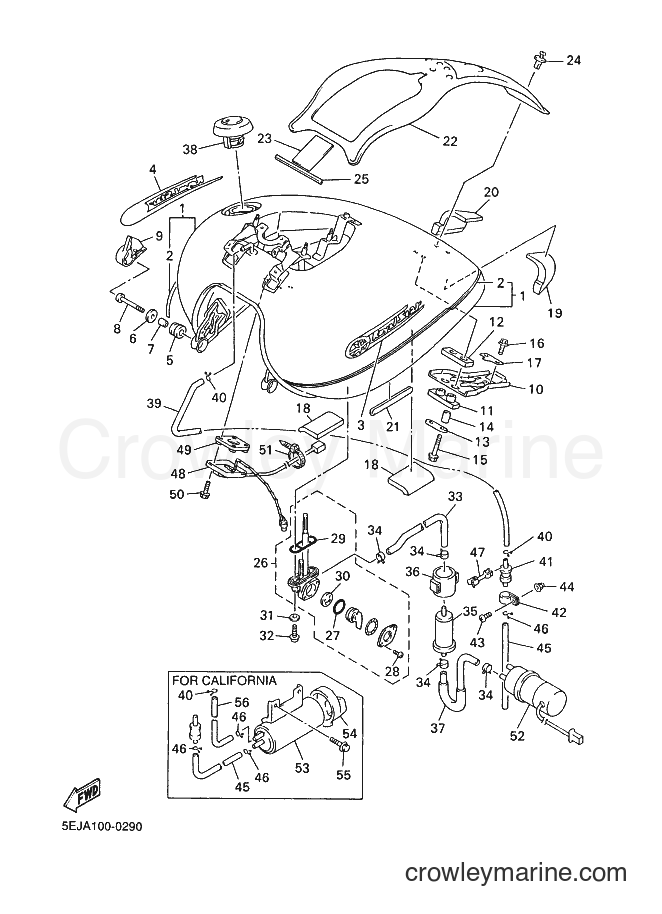 2000 Cruiser XVZ13AT - XVZ13AT (5EJC) [020] - FUEL TANK
