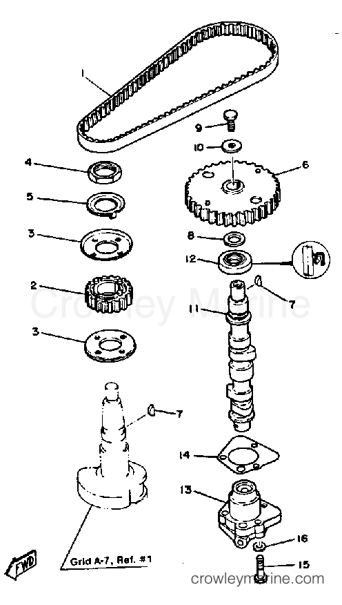Yamaha Motors FT9.9EXK - OIL PUMP - BELT