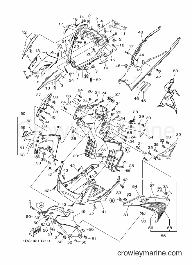 Yamaha Motors AT125FC (1DC1) [010] - LEG SHIELD