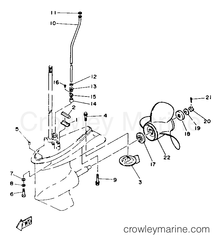 Yamaha Motors C85TLRR - LOWER DRIVE 2