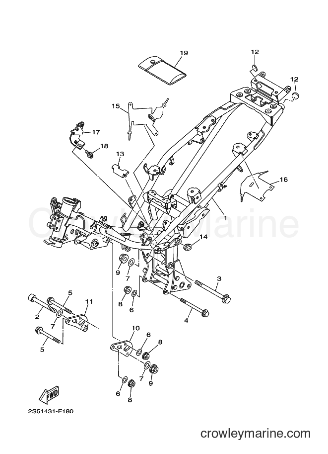 Yamaha Motors T135FI (5D62) [010] - FRAME