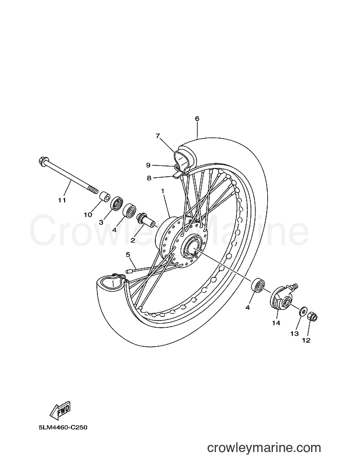 2004 Scooter T105SE - T105SE (5LM4) [010] - FRONT WHEEL