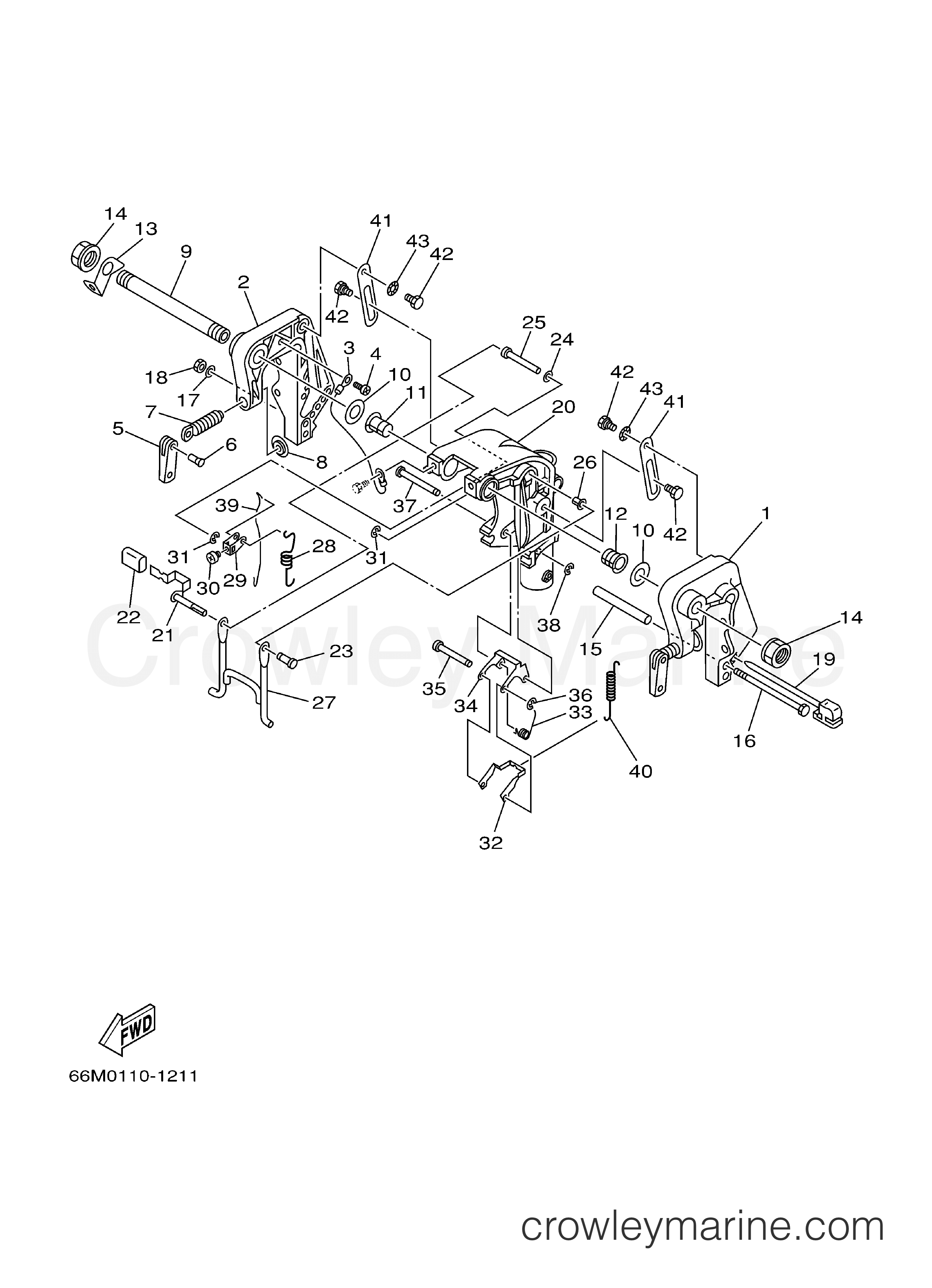 Yamaha Motors F15MLHB - BRACKET 1