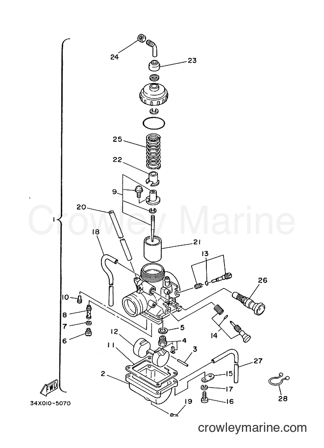 1987 Dirt Bike DT125 - DT125 (35E) [999] - CARBURETOR