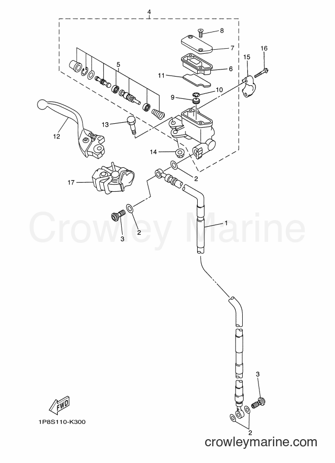 2017 Dirt Bike WR450F - WR450F (2GC8) [010] - FRONT MASTER CYLINDER