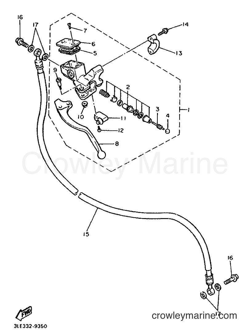 1990 Sport Bike FZR1000 - FZR1000 (3LF2) [999] - FRONT MASTER CYLINDER 2