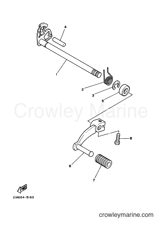 1996 Scooter DT50LC - DT50LC (3UN5) [010] - SHIFT SHAFT
