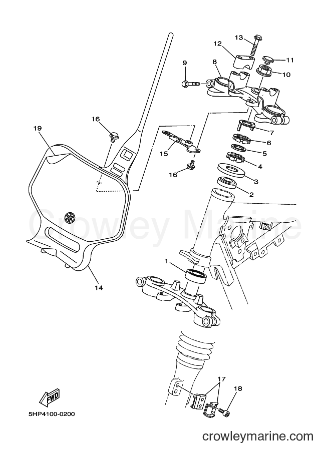 2000 Dirt Bike TT-R125LW - TT-R125LW (5HP4) [070] - STEERING