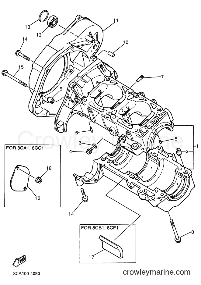 Yamaha Motors VX600 (8CA1) [020] - CRANKCASE