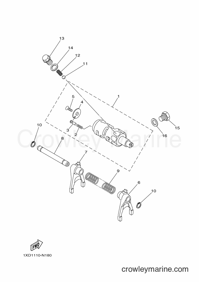 Yamaha Motors YXM700 (BD92) [010] - SHIFT CAM & FORK