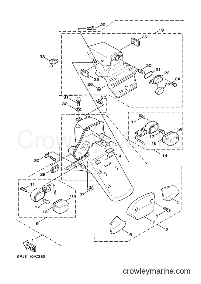 2004 Scooter YW50 - YW50 (5PN3) [010] - TAILLIGHT