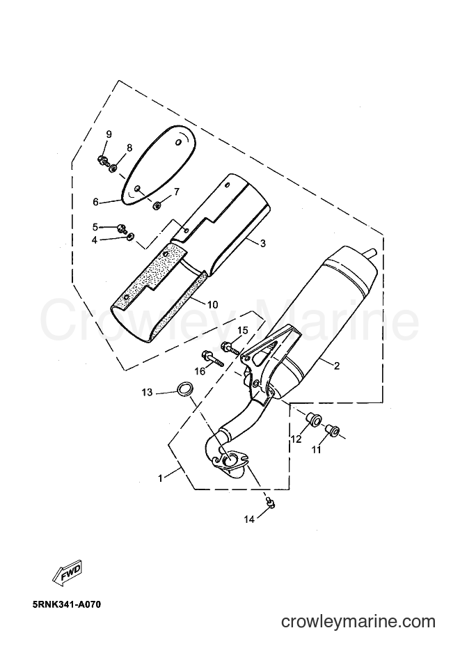 2003 Scooter YN50M - YN50M (5RNS) [010] - EXHAUST