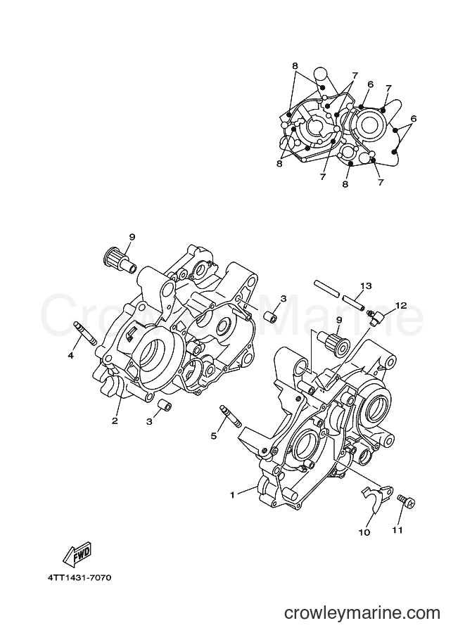 1999 Scooter JZ120F - JZ120F (4TT4) [010] - CRANKCASE
