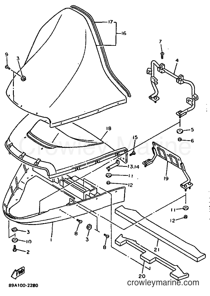 Yamaha Motors VX750 (89A1) [020] - WINDSHIELD