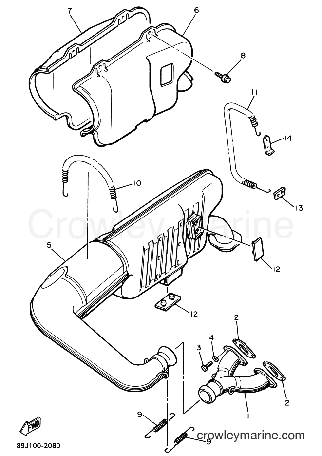 1993 Snowmobile EX570SX - EX570SX (8AY1) [999] - EXHAUST