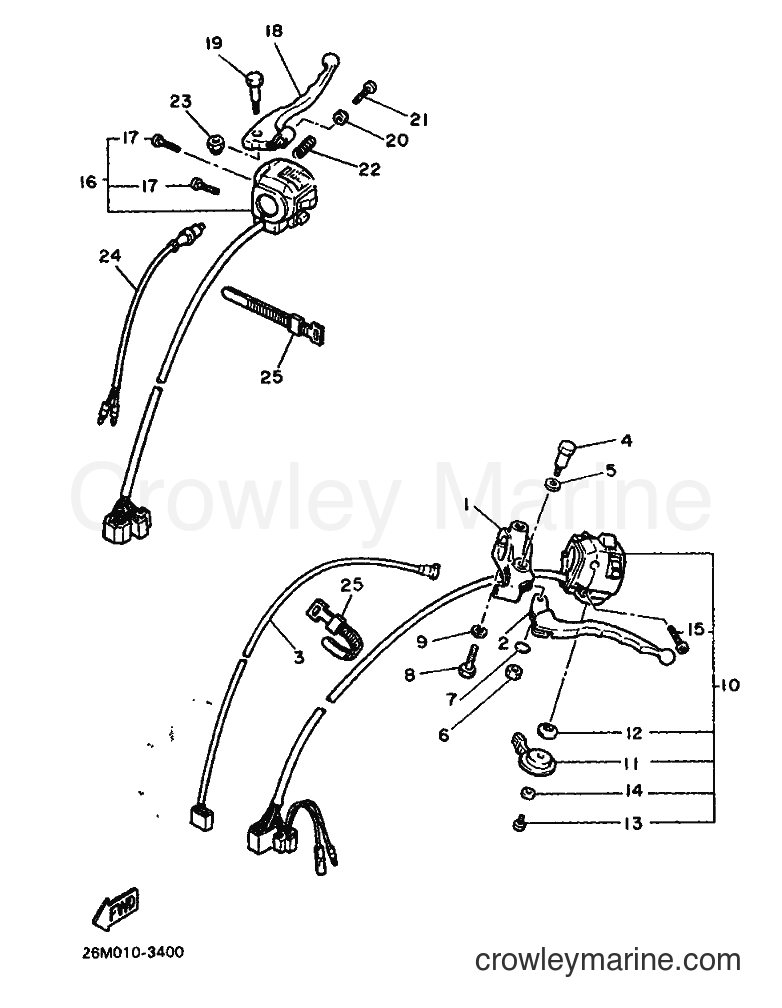 1983 Cruiser XV500 - XV500 (26R0) [010] - HANDLE SWITCH & LEVER