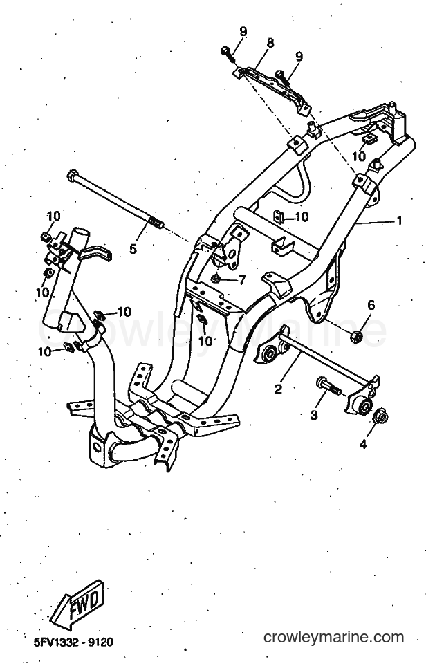 1999 Scooter YH50 - YH50 (5JB1) [010] - FRAME