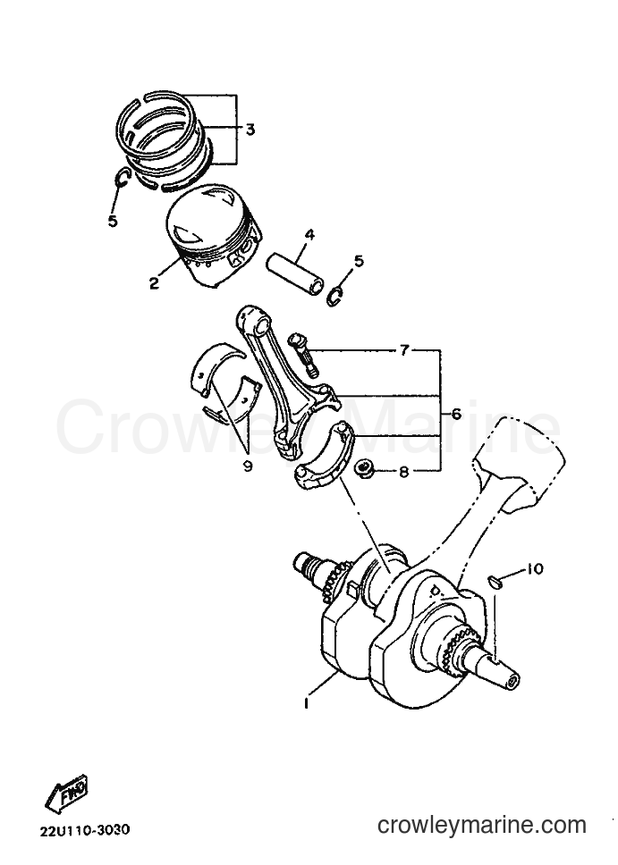1983 Cruiser XV500 - XV500 (26R0) [010] - CRANKSHAFT & PISTON