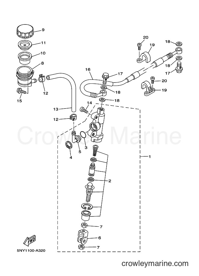 2002 Dirt Bike YZ125 - YZ125 (5NY2) [030] - REAR MASTER CYLINDER