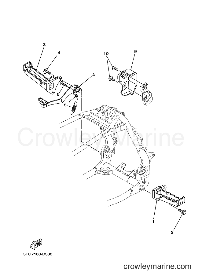 2005 ATV YFZ450 - YFZ450 (5TG9) [010] - STAND & FOOTREST