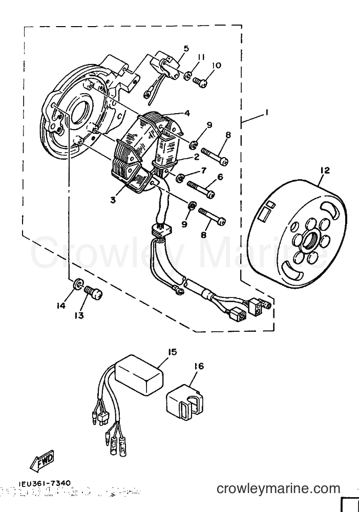 1987 Dirt Bike XT250T - XT250T (1EU0) [010] - GENERATOR