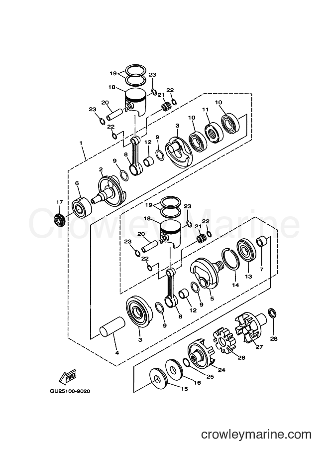 Yamaha Motors JET FOR GP760 (65V4) [030] - CRANKSHAFT & PISTON