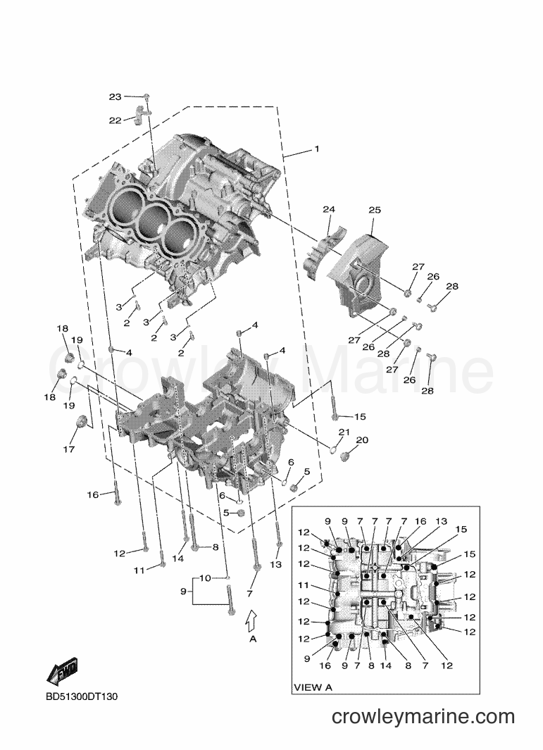 Yamaha Motors MXT850 (BD51) [050] - CRANKCASE
