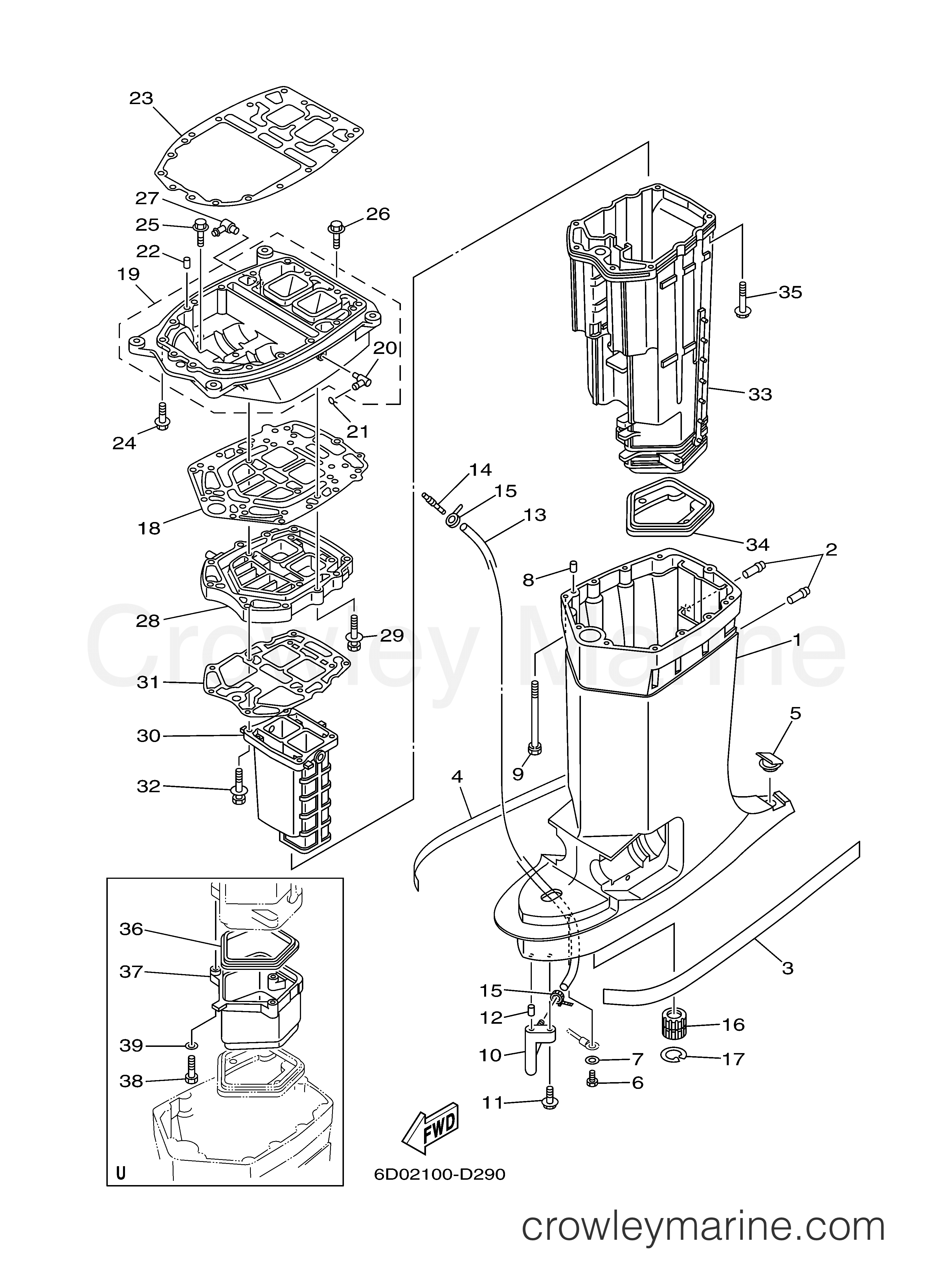 Yamaha Motors Z300TXR - UPPER CASING