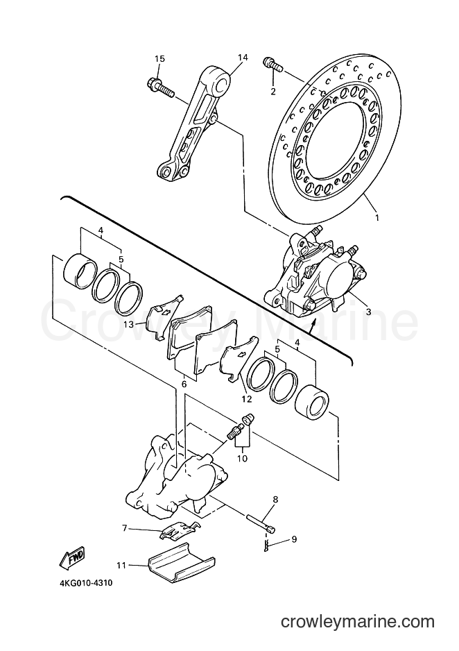 Yamaha Motors XJR1300SP (5EAE) [080] - REAR BRAKE CALIPER
