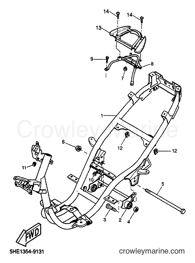2001 Scooter YQ50 - YQ50 (5KH9) [010] - FRAME