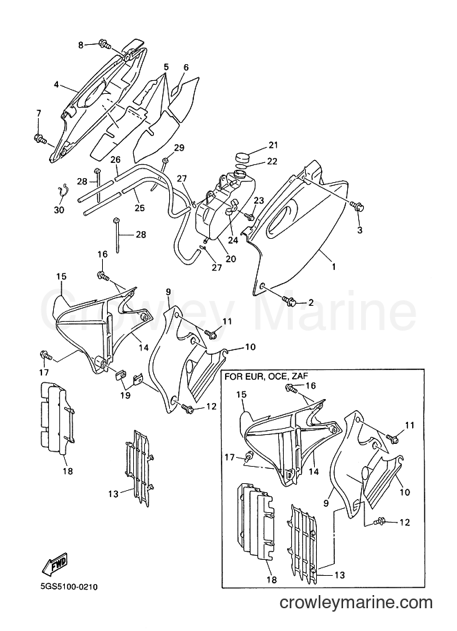 2000 Dirt Bike WR400F - WR400F (5GS6) [020] - SIDE COVER