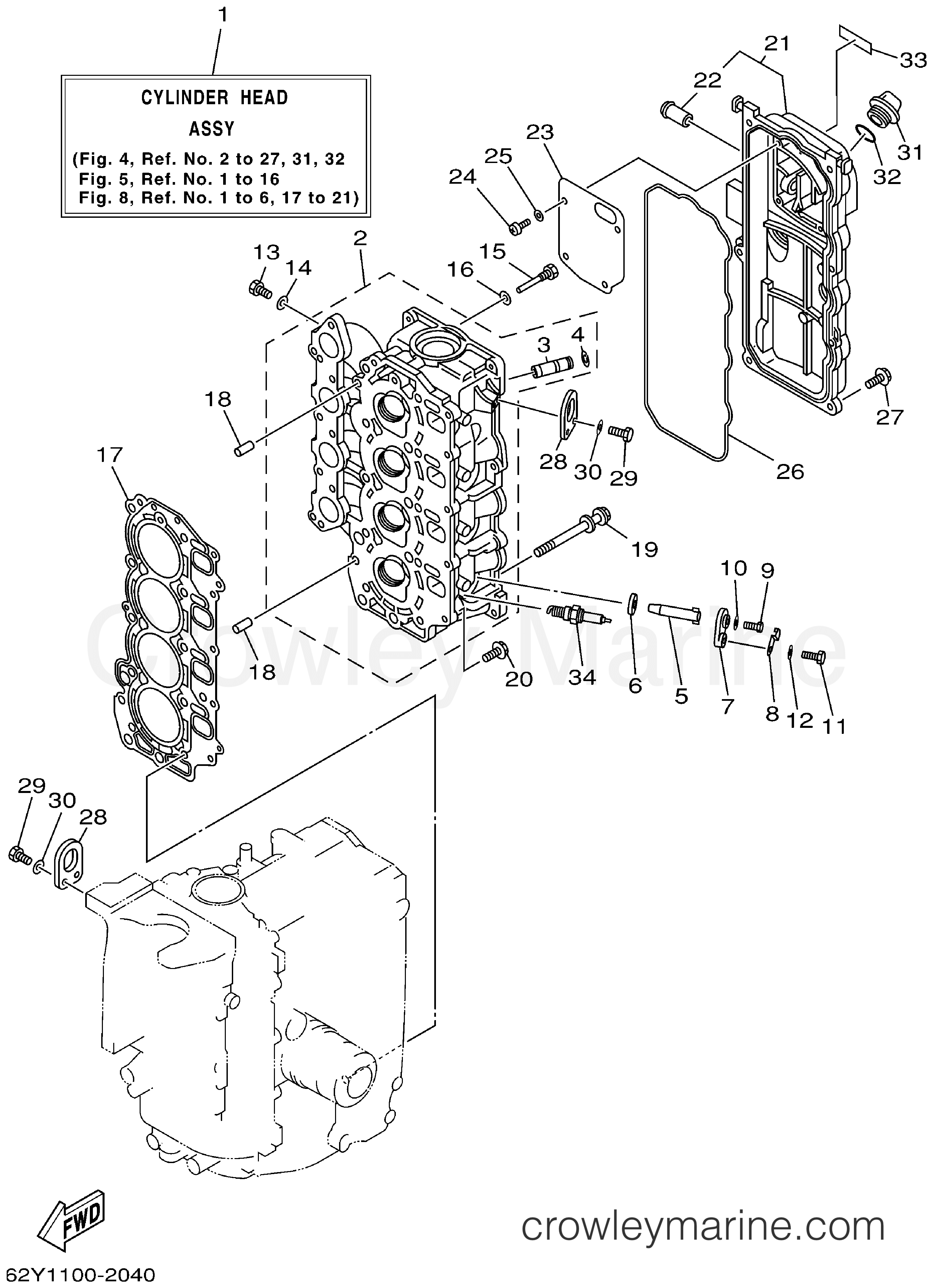 Yamaha Motors F50TLRA - CYLINDER  CRANKCASE 2