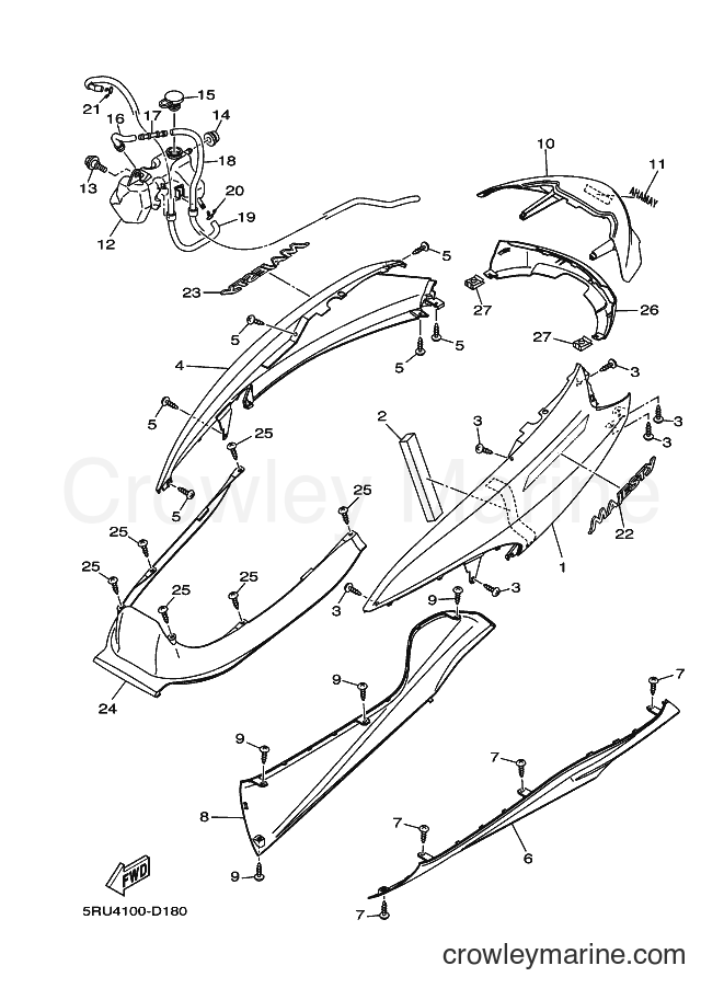 2007 Maxi-Scooter YP400 - YP400 (5RUP) [010] - SIDE COVER
