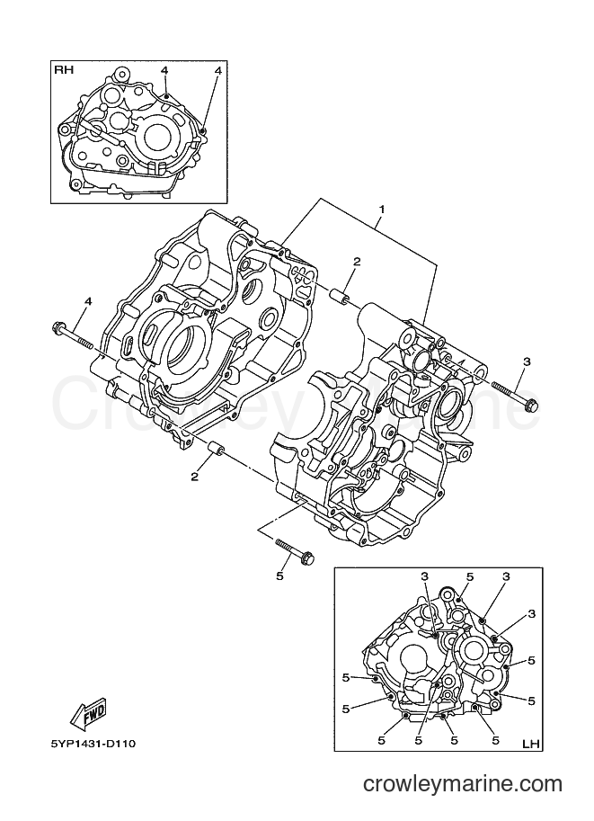 Yamaha Motors T135SEC (55S5) [010] - CRANKCASE