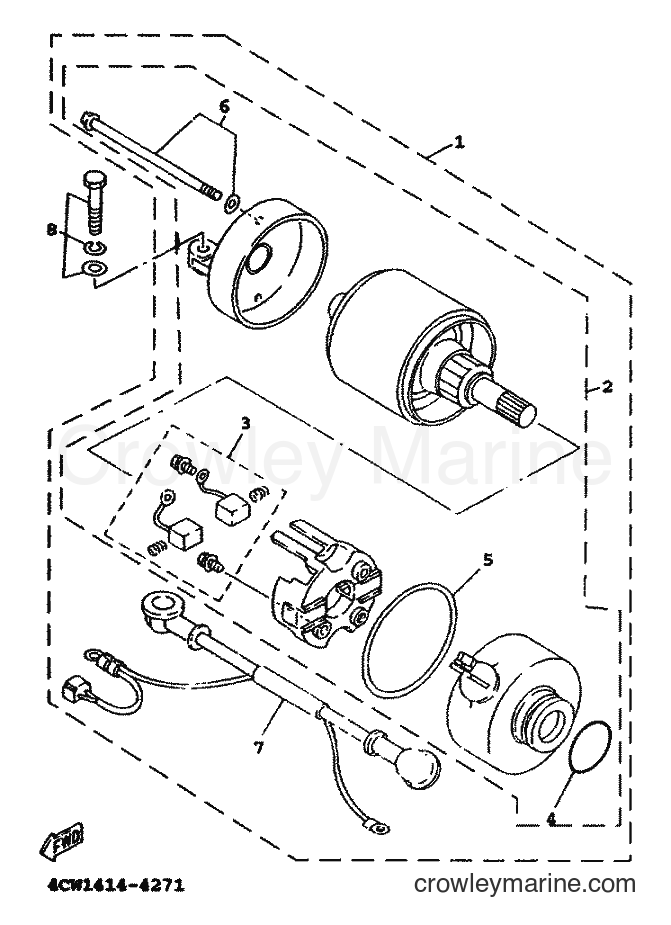 2000 Scooter XC125A - XC125A (5MJ7) [010] - STARTING MOTOR