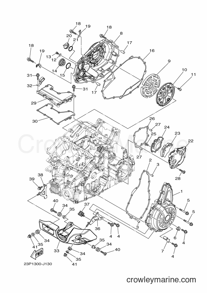 2012 Dirt Bike XT1200Z - XT1200Z (23P6) [010] - CRANKCASE COVER 1