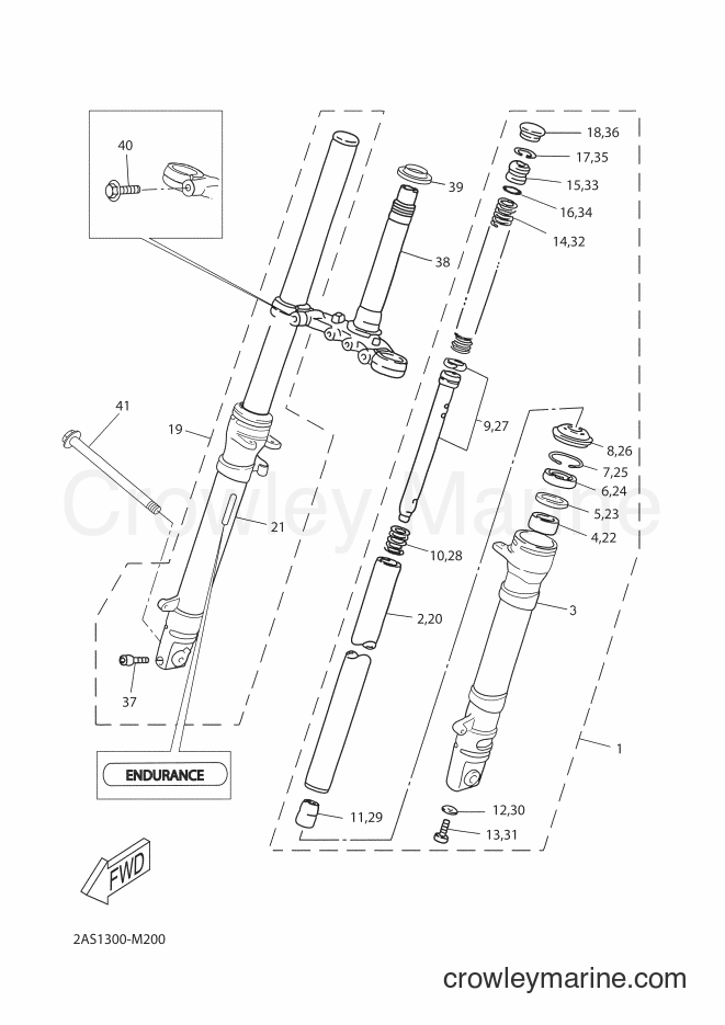 Yamaha Motors TZR50 (2AS1) [010] - FRONT FORK 1