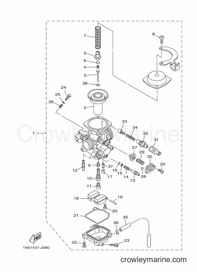 2011 Scooter AF115S - AF115S (20B4) [010] - CARBURETOR