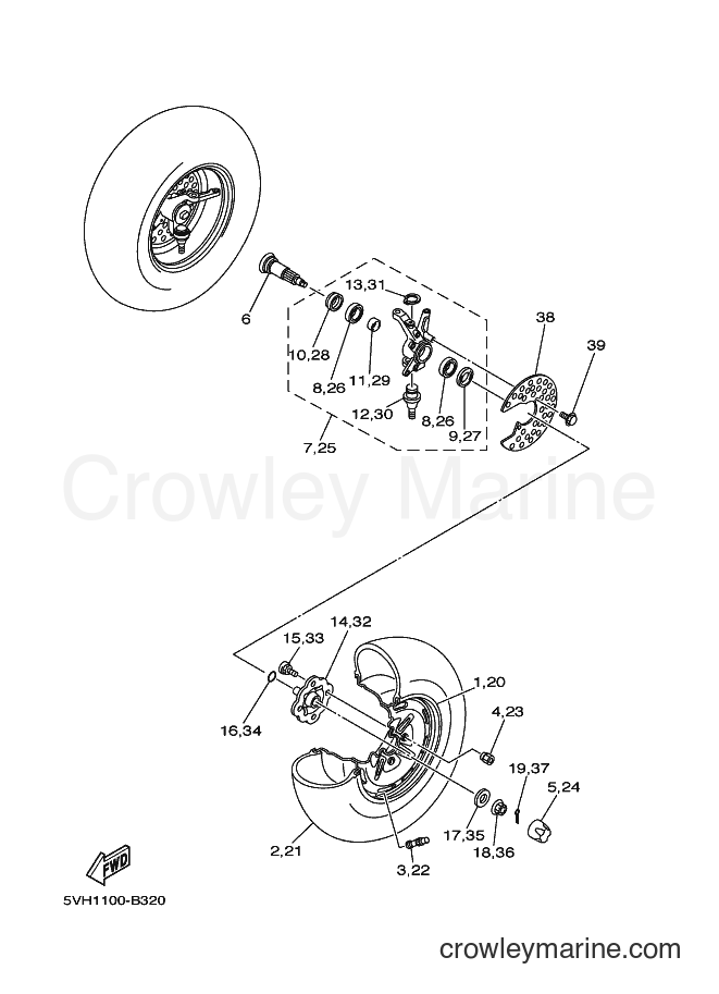 Yamaha Motors YFM350A (38D4) [030] - FRONT WHEEL