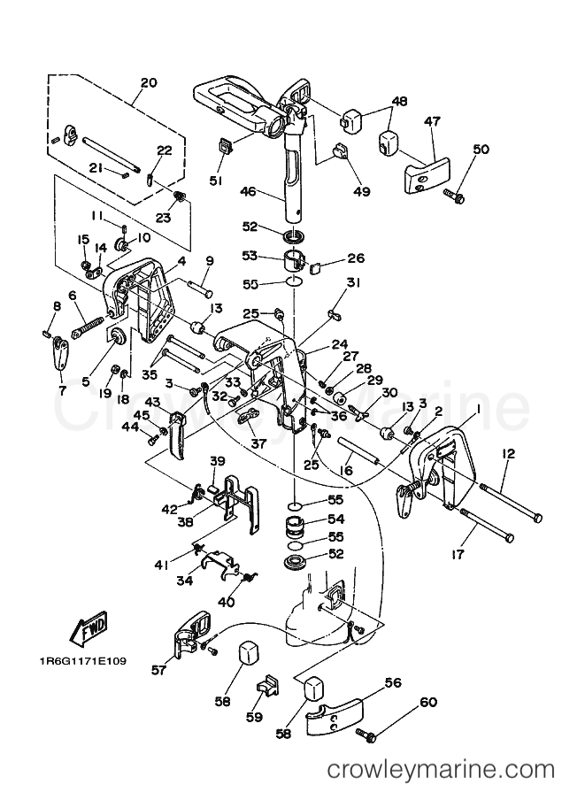 Yamaha Motors 6C (6H6) [030] - BRACKET 1