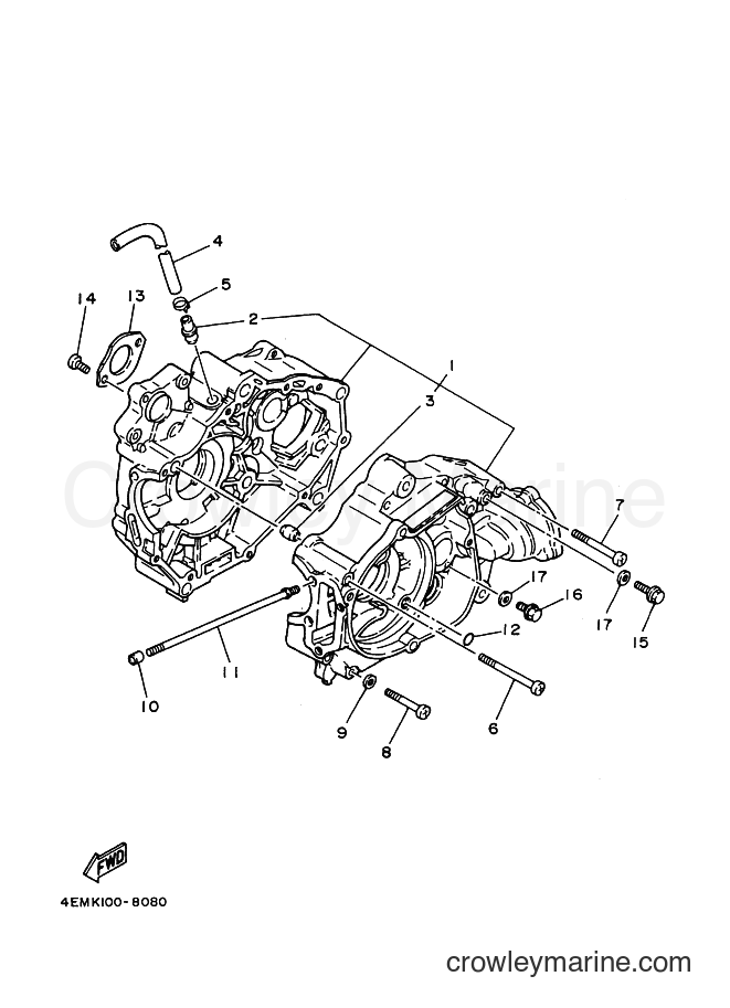 Yamaha Motors YFM80W (5TH9) [010] - CRANKCASE