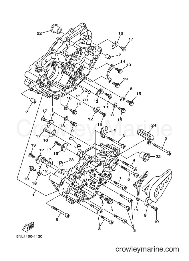 2003 Dirt Bike YZ250F - YZ250F (5UL2) [040] - CRANKCASE