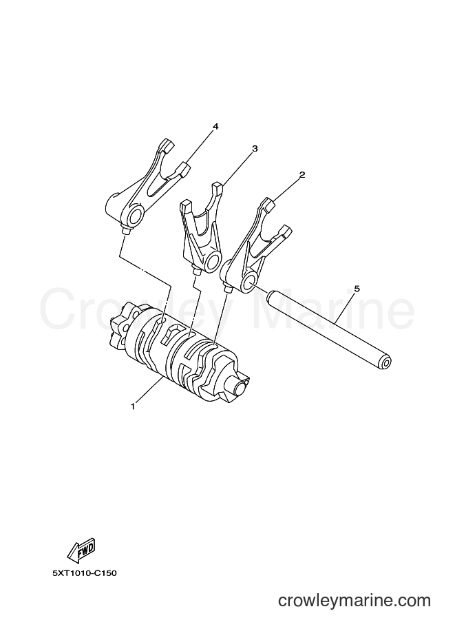 2009 Dirt Bike XT250 - XT250 (3C5F) [010] - SHIFT CAM & FORK