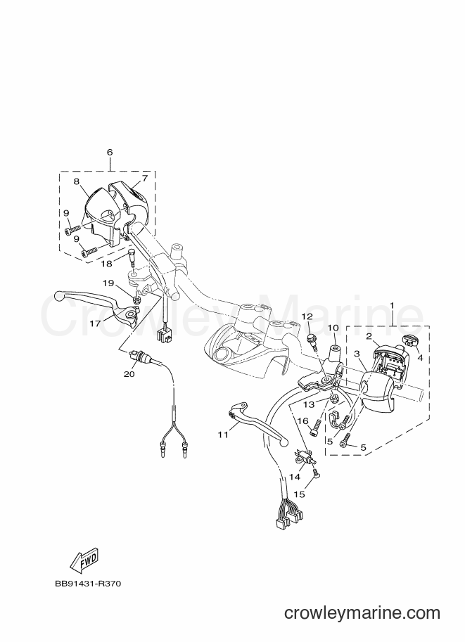 Yamaha Motors LNC125 (BB93) [010] - SWITCH & LEVER FOR DISK BRAKE