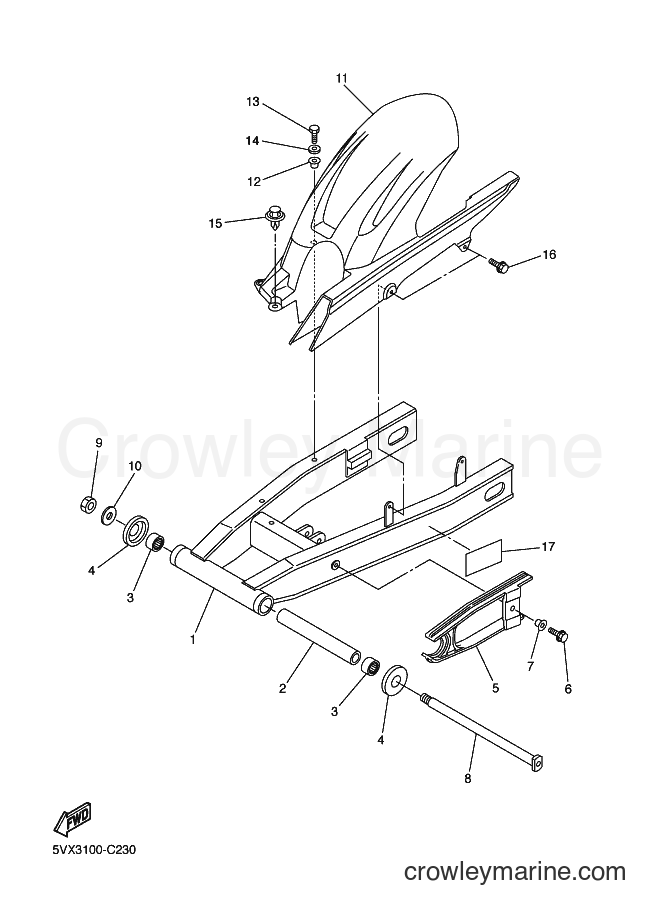 2004 Street Bike FZ6-S - FZ6-S (5VX5) [010] - REAR ARM