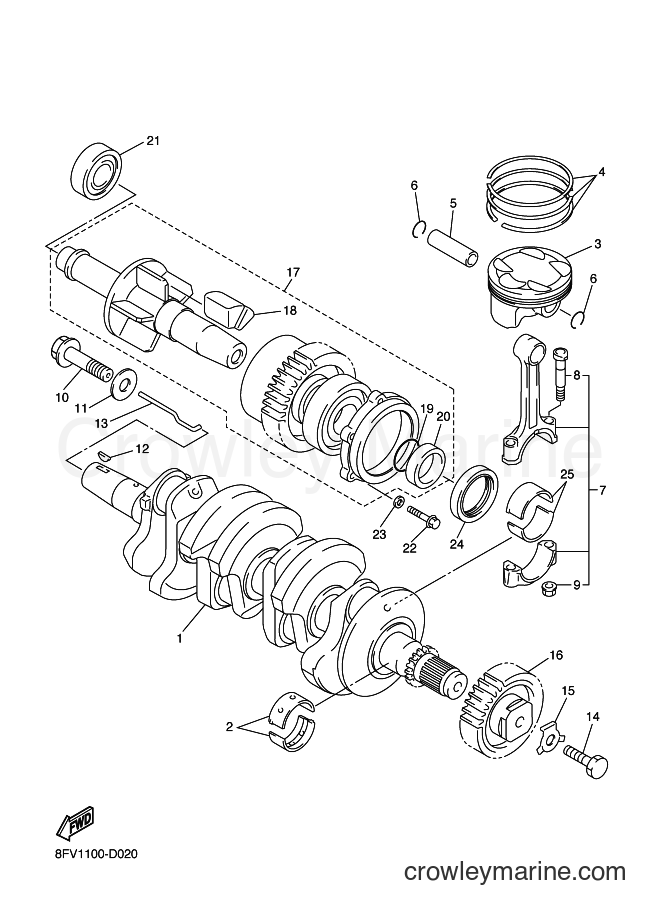 2005 Snowmobile RX10ST - RX10ST (8FX2) [010] - CRANKSHAFT & PISTON