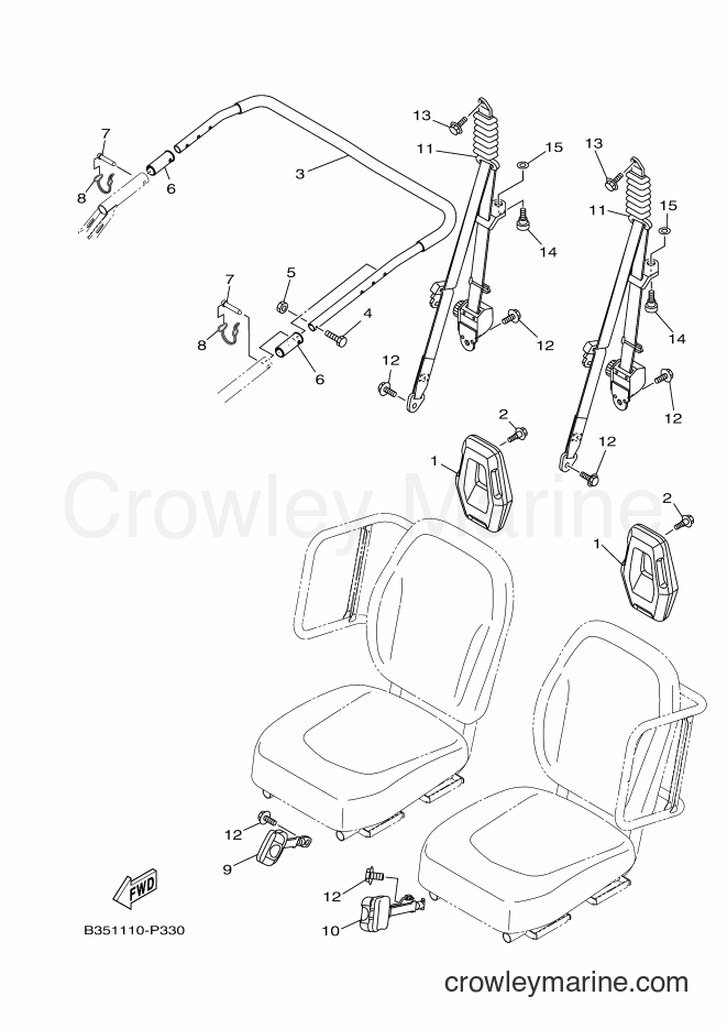 2017 ATV YXE700B - YXE700B (B355) [010] - SEAT 2