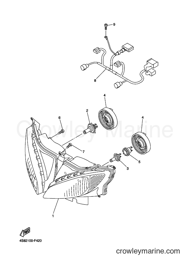 2009 Street Bike FZ6-SHG - FZ6-SHG (4S8E) [010] - HEADLIGHT